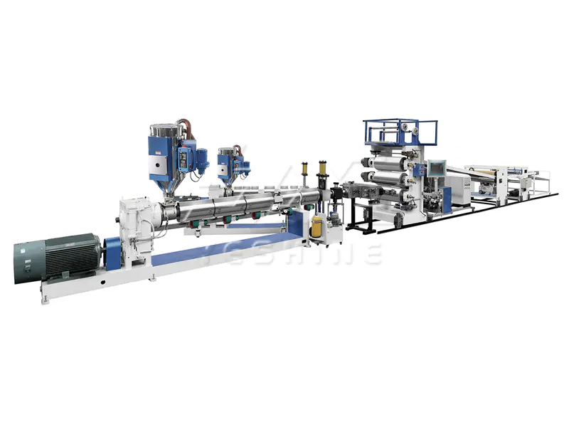 ABS PC Two Line Sheet Extruder Machine suitcase making machine